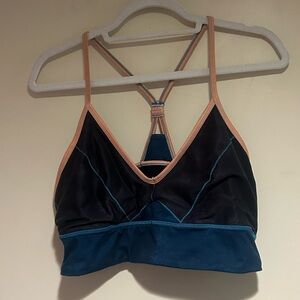 PrAna Black and Blue Sports Bra Size Large